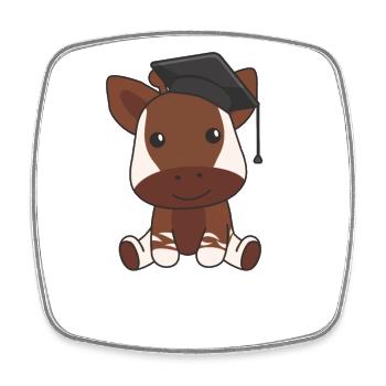 Kids Kindergarten nailed it Okapi Graduation - Viereckiger Kühlschrankmagnet - Weiß - Vorne