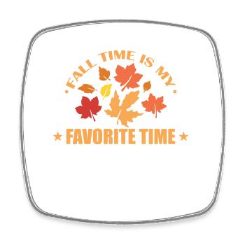Fall Time is my favorite time season - Square fridge magnet - white - Front