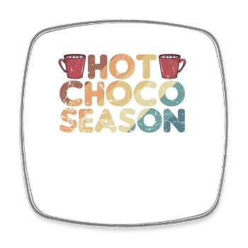Hot Choco Season Candy Cacao - Magnet carré - blanc - Devant
