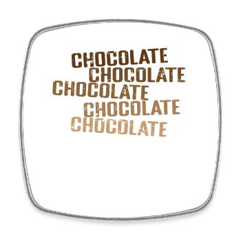 Chocolate süße Süßigkeit Kakao - Viereckiger Kühlschrankmagnet - Weiß - Vorne