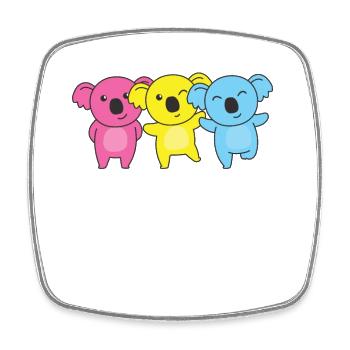 Pansexuell Flag Pride LGBTQ süßer Koala - Viereckiger Kühlschrankmagnet - Weiß - Vorne