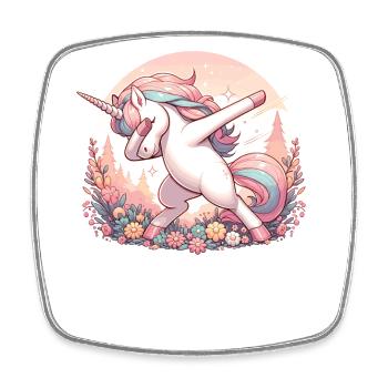 Dab Unicorn Dabbing for Unicorns Lovers - Square fridge magnet - white - Front