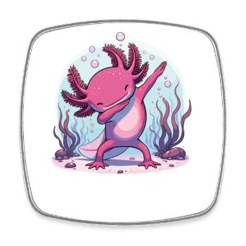Dab Axolotl Dabbing for Axolotls Lovers - Square fridge magnet - white - Front