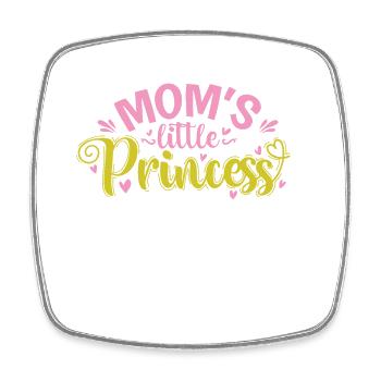 Mom's little Princess - Viereckiger Kühlschrankmagnet - Weiß - Vorne