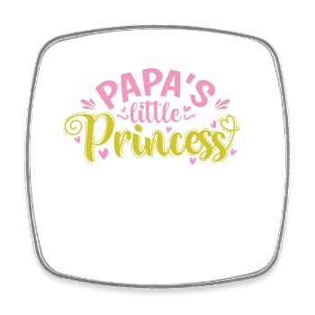 Papa's little Princess - Viereckiger Kühlschrankmagnet - Weiß - Vorne