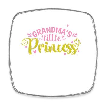 Grandma's little Princess - Viereckiger Kühlschrankmagnet - Weiß - Vorne