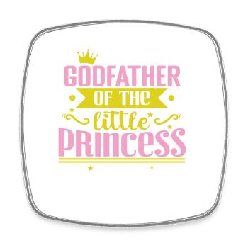 Godfather of the little Princess - Viereckiger Kühlschrankmagnet - Weiß - Vorne