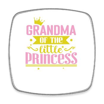 Grandma of the little Princess - Viereckiger Kühlschrankmagnet - Weiß - Vorne