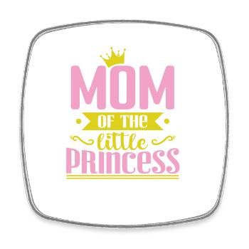 Mom of the little Princess - Viereckiger Kühlschrankmagnet - Weiß - Vorne