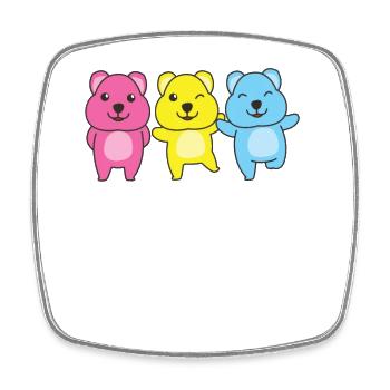 Pansexual Flag Pride LGBTQ Cute Quokka - Square fridge magnet - white - Front