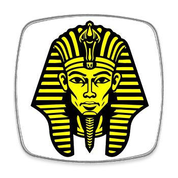 Pharaoh's Skull - Square fridge magnet - white - Front