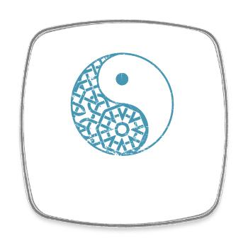 Muster Symbol Balance Yin and Yang Zeichen - Viereckiger Kühlschrankmagnet - Weiß - Vorne
