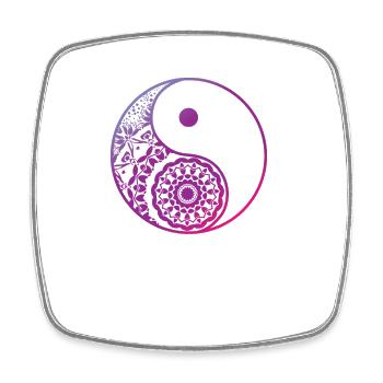 Équilibre Yin et Yang Chine - Magnet carré - blanc - Devant