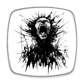 (Innerlich) Zerrissen - Viereckiger Kühlschrankmagnet - Weiß - Vorne