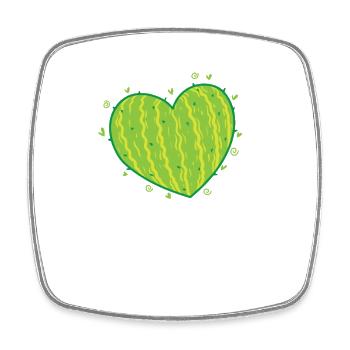 Cactus Heart Plant - Square fridge magnet - white - Front