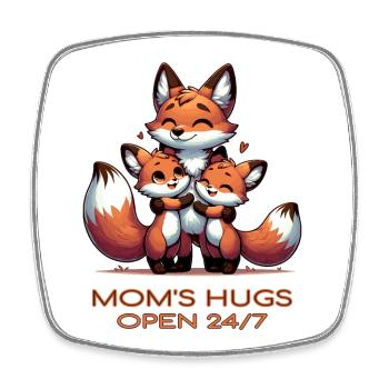 Always Open Arms Moms Hugs - Square fridge magnet - white - Front