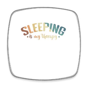 Sleeping is my Therapy Dream Tired - Square fridge magnet - white - Front