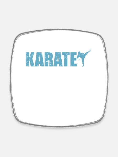 Karaté Arts Martiaux - Magnet carré - blanc