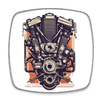 Ingénieur automobile Mécanicien de véhicules à moteur Vintage - Magnet carré - blanc - Devant