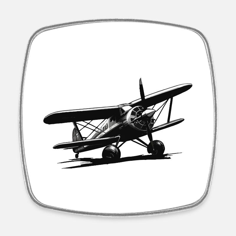 Modellflugzeug Pilot Flug Hobby Flieger - Viereckiger Kühlschrankmagnet - Weiß