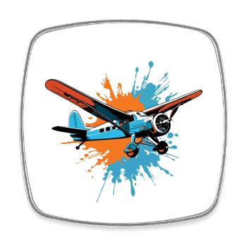 Modellflugzeug Pilot Flugzeug Hobby Leidenschaft - Viereckiger Kühlschrankmagnet - Weiß - Vorne