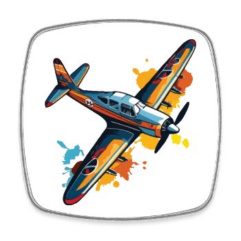 Model Airplane Pilot Airplane Hobby Design - Square fridge magnet - white - Front