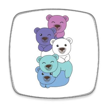 Spectrasexual Flag Pride LGBTQ Ours mignon - Magnet carré - blanc - Devant