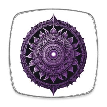 Mandala Design Ästhetisches Muster Spirituelles - Viereckiger Kühlschrankmagnet - Weiß - Vorne