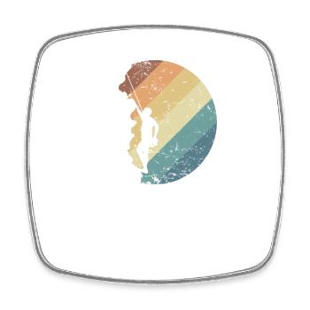 Bouldering at night - Square fridge magnet - white - Front