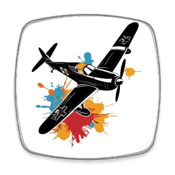 Model Airplane Pilot Airplane Hobby Design - Square fridge magnet - white - Front