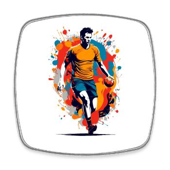 Handballspieler Streetwear Ikonischer Style - Viereckiger Kühlschrankmagnet - Weiß - Vorne
