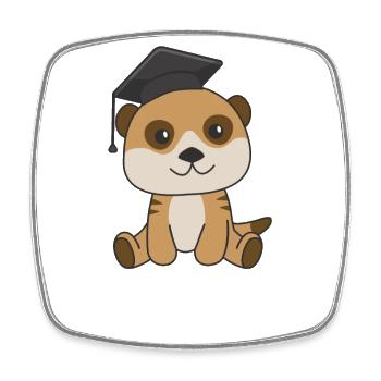 Kids Kindergarten nailed it Erdmännchen Graduation - Viereckiger Kühlschrankmagnet - Weiß - Vorne
