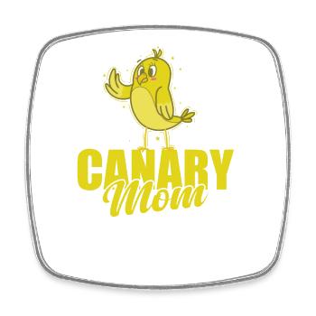 Canary Bird Mom - Square fridge magnet - white - Front