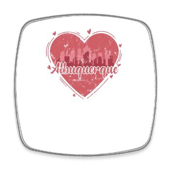 Albuquerque, New Mexico City in the United States - Square fridge magnet - white - Front