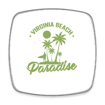 Virginia Beach Paradise Virginia Stadt in den USA - Viereckiger Kühlschrankmagnet - Weiß - Vorne