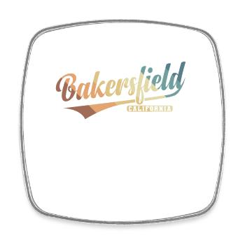 Bakersfield Stadt im Bundesstaat California - Viereckiger Kühlschrankmagnet - Weiß - Vorne