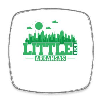 Little Rock, Arkansas, a city in the U.S. state of Arkansas - Square fridge magnet - white - Front
