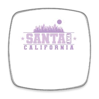 Santa Ana, California, a city in the United States - Square fridge magnet - white - Front