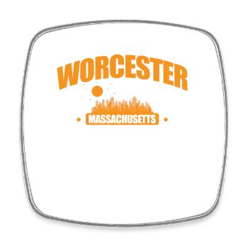 Worcester, Massachusetts City in the USA - Square fridge magnet - white - Front
