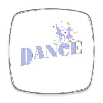 Dance couple "Dance" - Square fridge magnet - white - Front