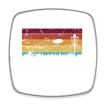 Discgolf Hobby Sport - Viereckiger Kühlschrankmagnet - Weiß - Vorne