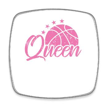 Queen Basketball Féminine - Magnet carré - blanc - Devant