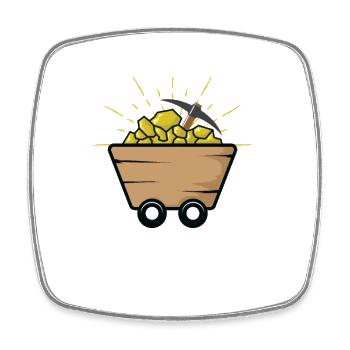 Cart with Aurum - Square fridge magnet - white - Front