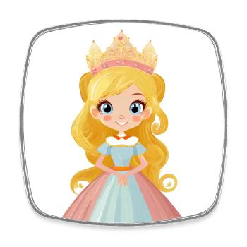 Princess - Square fridge magnet - white - Front