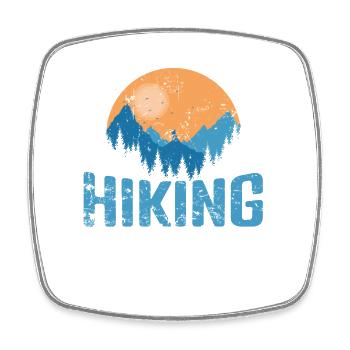 Hiking Outdoor Hobby - Viereckiger Kühlschrankmagnet - Weiß - Vorne