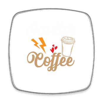 Janitor loves Coffee Caretaker - Square fridge magnet - white - Front