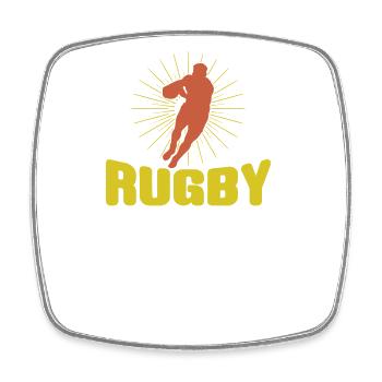 Rugby retro Style Football Sport - Square fridge magnet - white - Front