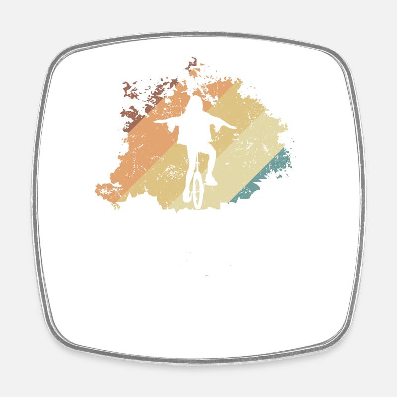 Monocycle mains libres - Magnet carré - blanc