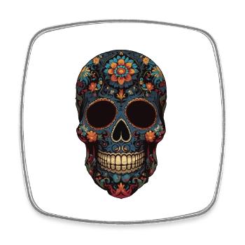 Dia De Muertos Skull Design Vacances Mexicaines - Magnet carré - blanc - Devant