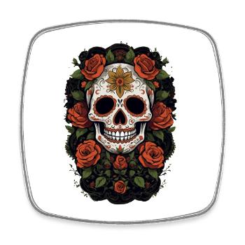Dia De Muertos Sugar Skull Mexique Vacances - Magnet carré - blanc - Devant
